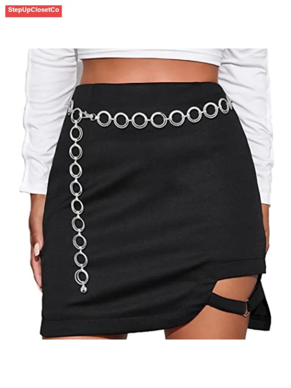 Vintage Adjustable Chain Waist Belt Women O-Ring Body Jewelry